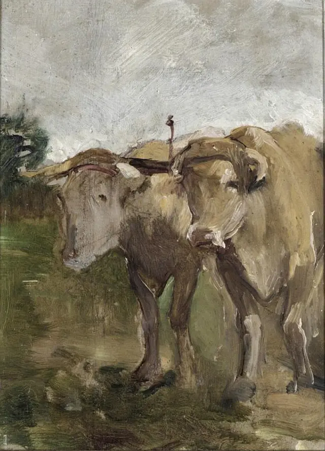 Toulouse Lautrec DEUX BŒUFS SOUS LE JOUG, lot.96 (cropped)